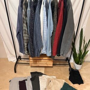 Large XL lot Assorted Men's Shirts and Jackets